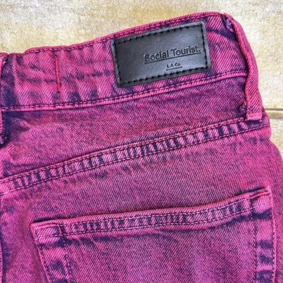 Social Tourist x Hollister Ultra High Rise Baggy Overdye Pink Jeans Denim - Picture 6 of 7